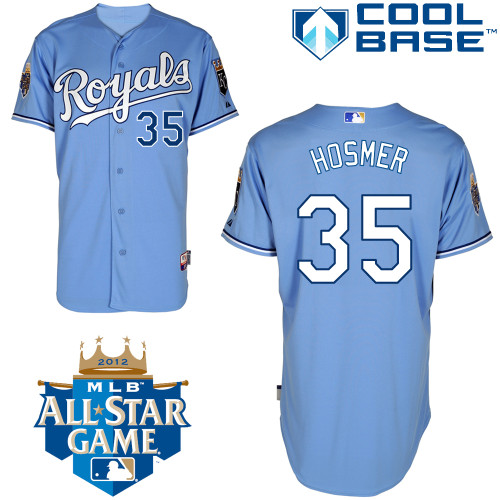 durable Kansas City Royals 35 Eric Hosmer Light Blue Cool Base MLB Jersey with 2012 All-Star Patch